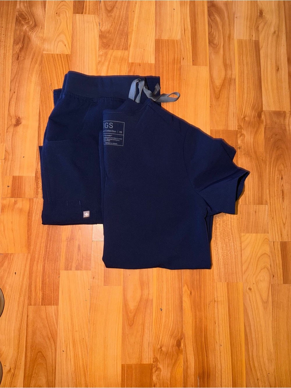 Figs Women's Navy Top and Kade cargo Pants